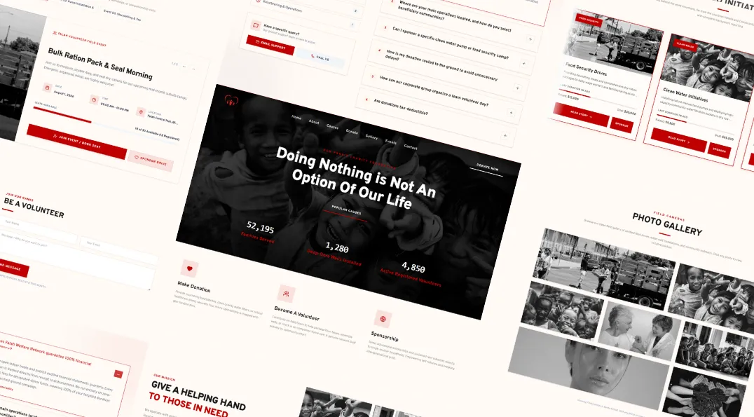 Falah Welfare Network Mockup
